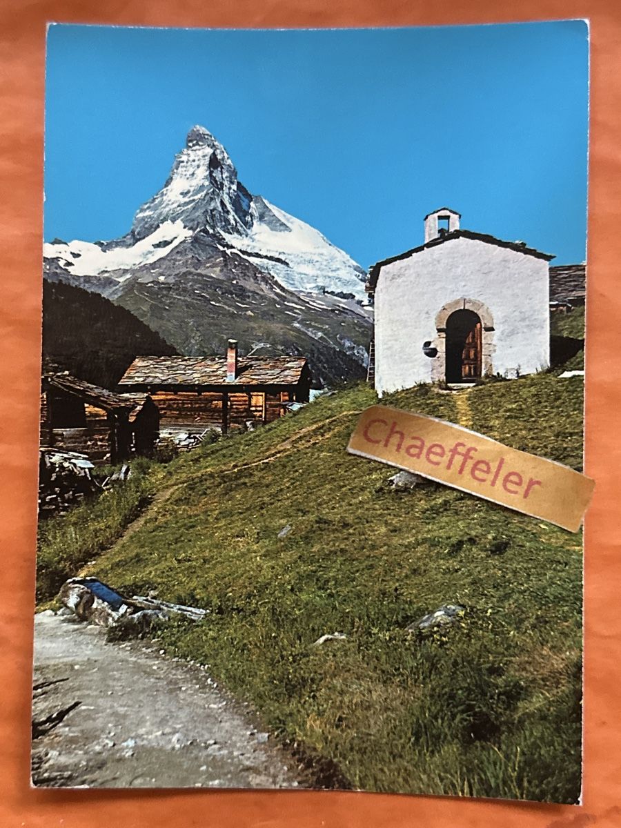 Ansichtskarten: 1982  Zermatt Findeln mit Matterhorn – Gebraucht aus Zürich von Chaeffeler