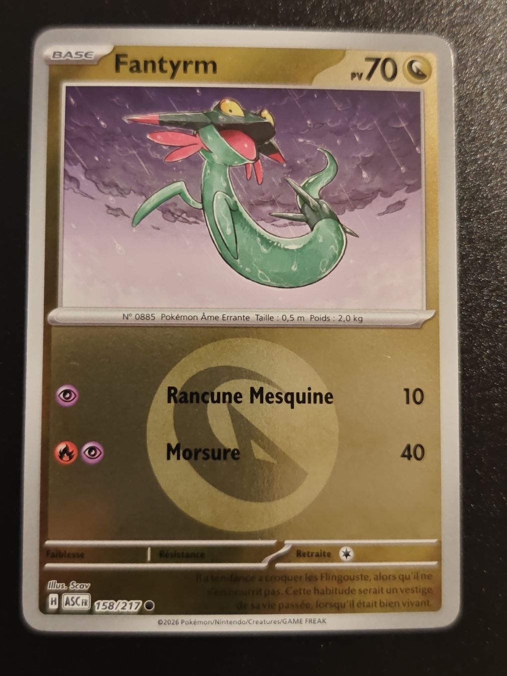 Pokémon Carte collezionabili: Fantyrm Reverse (158/217) - Héros Transcendants - ASC fr – Usato da Cormondreche venduto da pajojo