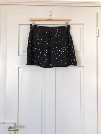 COMPTOIR DE COTONNIERS schwarzer Jupe mit Punkten (40)