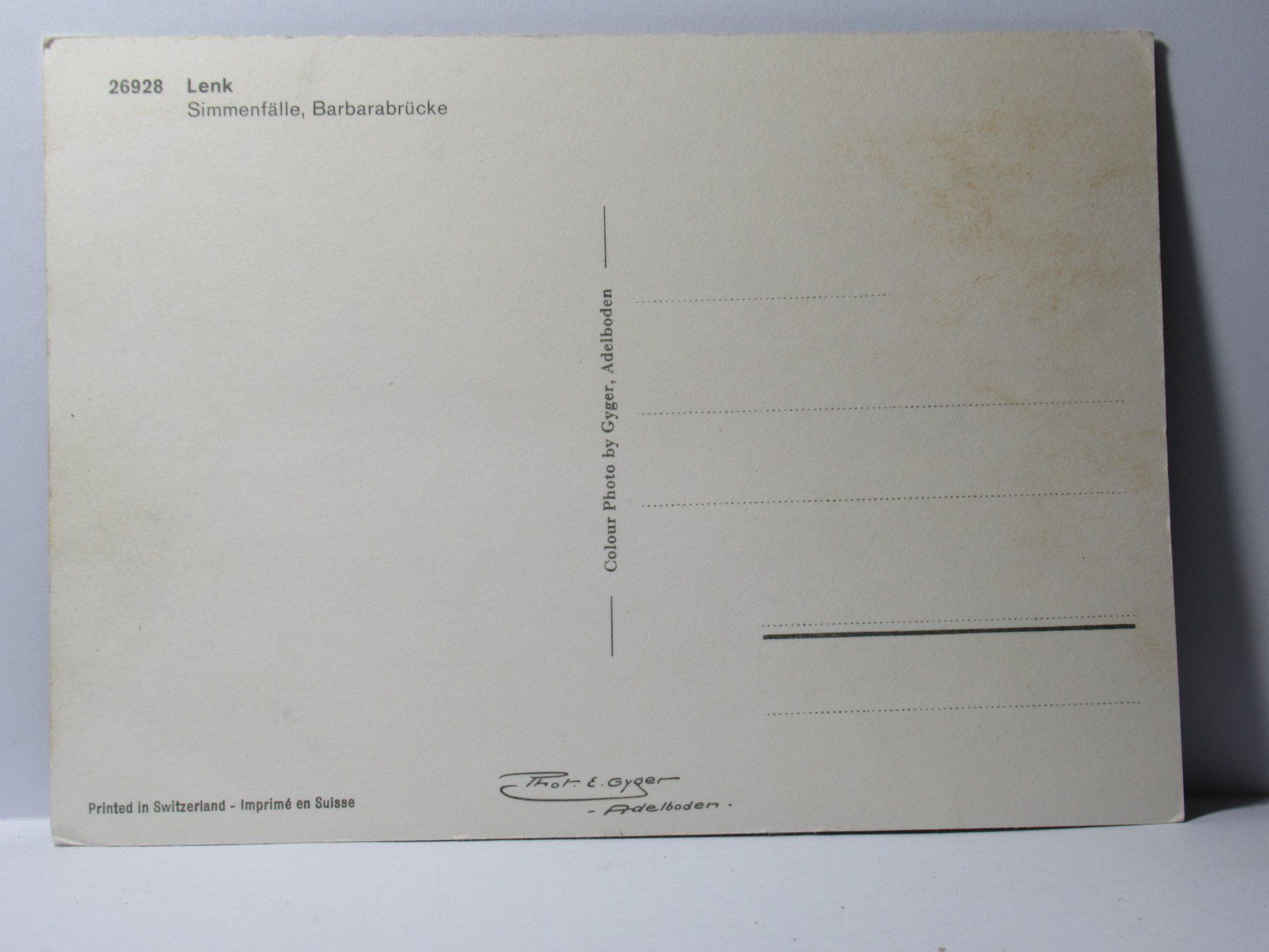 Cartoline postali: Lenk , Simmenfälle , Barbarabrücke – Nuovo (secondo la descrizione) da Grenchen venduto da Bluemchen1900 1