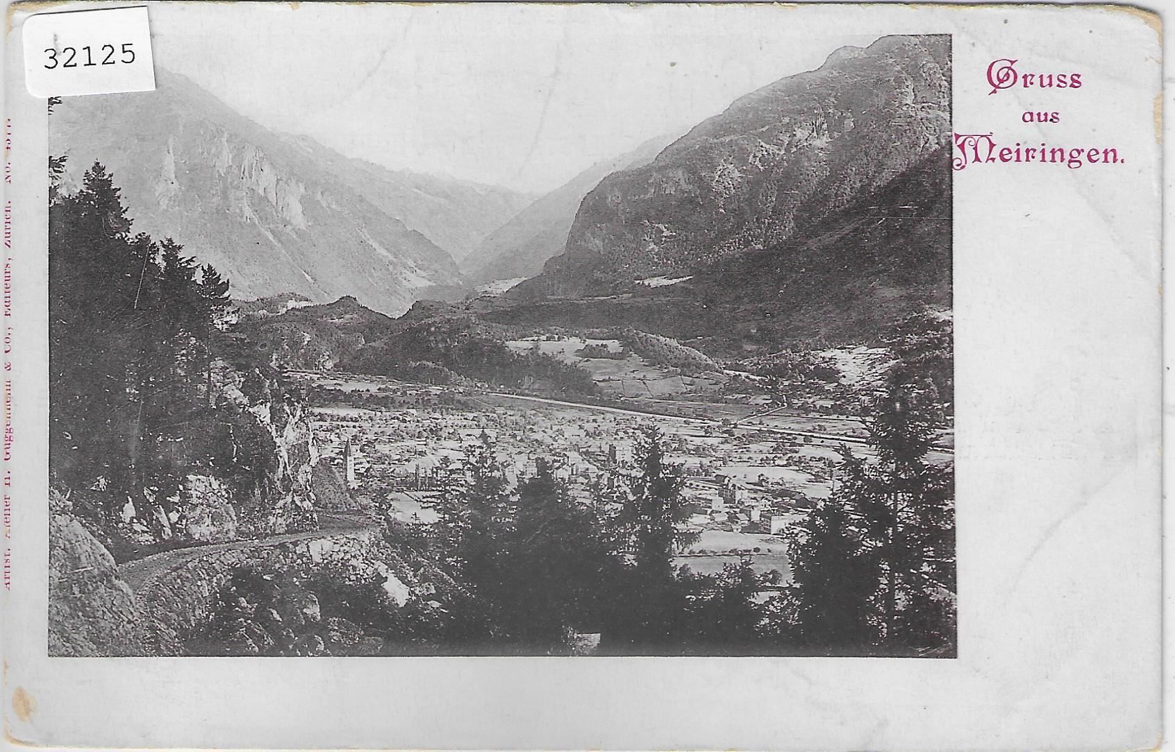 Cartoline postali: Gruss aus Meiringen 1900 – Usato da Ettingen venduto da Kartenplanet