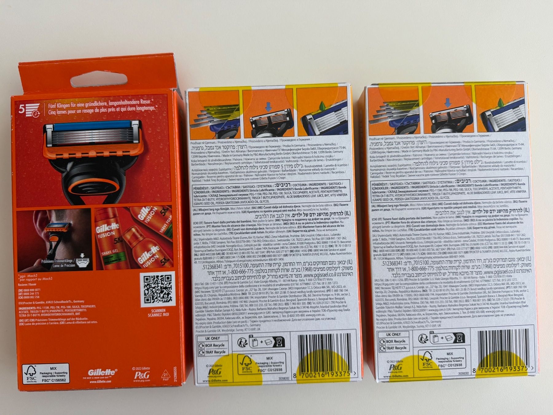 Gillette Rasierapparate & Rasierklingen: Gillette Fusion5, 14 pcs – Neu und originalverpackt aus St-Gingolph von GoldenKeys 1