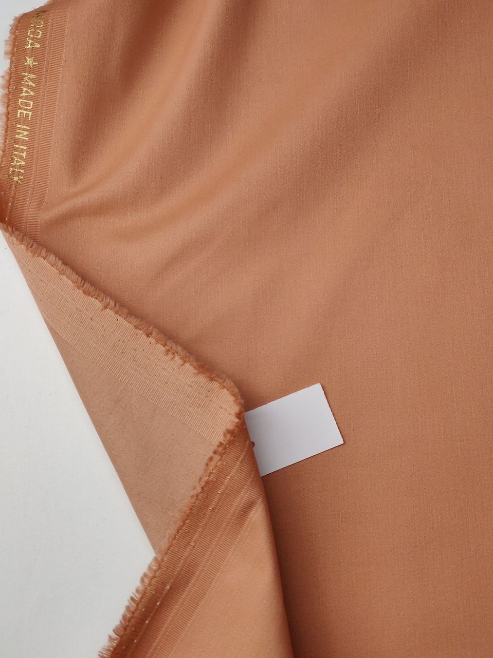 Tessuti: Sommer Anzugstoff Baumwolle Elastan 2.15x1.30m peach fuzz – Nuovo (secondo la descrizione) da Lufingen venduto da Voyager7 2