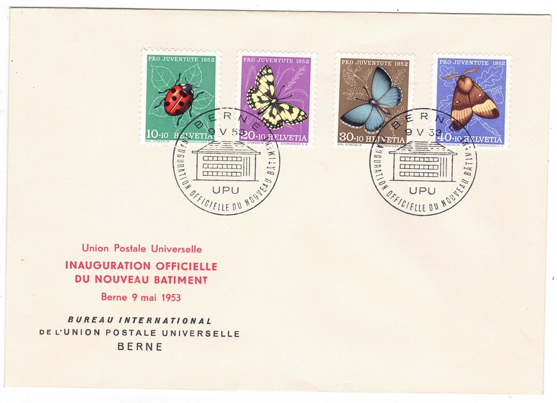Tutti i francobolli: Lettre de Bern cachet S339 du 9.V.53 – Usato da La Tour-de-Peilz venduto da amjust