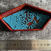 Perlen türkis 6mm Schmuck DIY kein Plastik rund