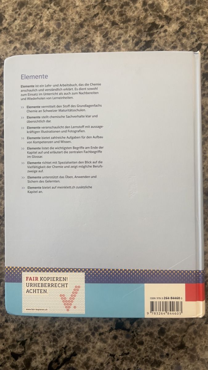 Libri: Elemente - Grundlagen der Chemie – Usato da Oberweningen venduto da cla_6gnl 1