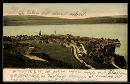 AK Berlingen, Ortsansicht am See mit Kirche