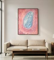 Abstrakte Malerei, Rosa/Blau, ein Hingucker im Frühling!