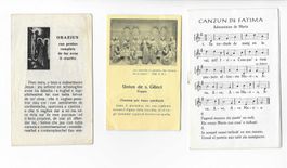 Oraziun, Uniun de s. Glieci,  Canzun de Fatima