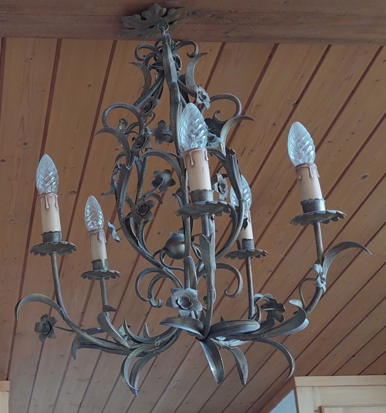 Lampadari & plafoniere: Antiker Deckenleuchter 5 Leuchten – Usato da Lyss venduto da Nase 1