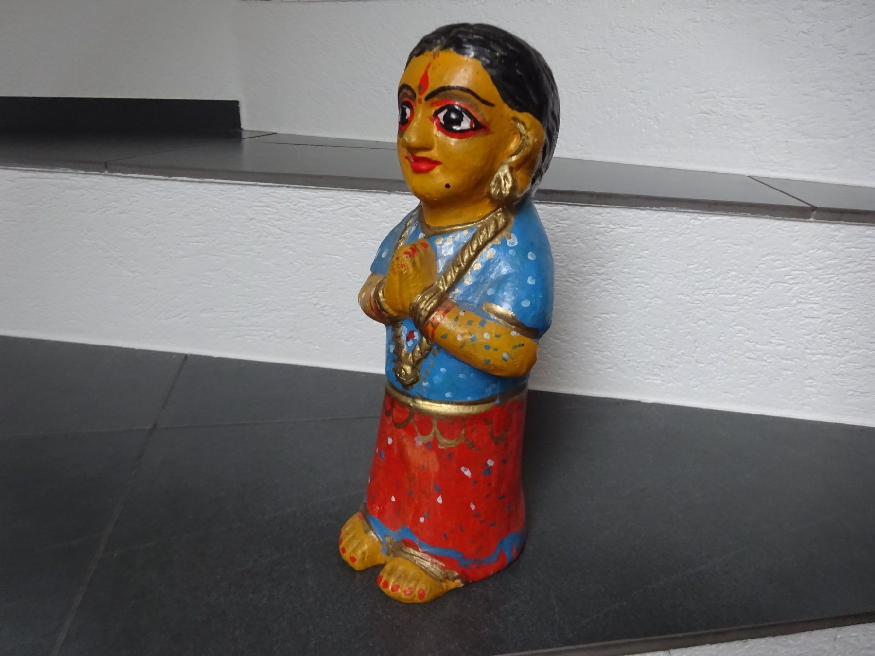 Sculture & Statue: Vintage Tonfigur Indien Heilige – Usato da Esslingen venduto da eintagammeer 2