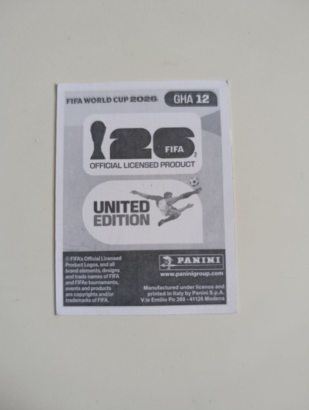 Panini Cartes à collectionner: Panini World Cup 2026 GHA 12 – Neuf (Voir description) à Lavey-Village par pas_7xd2 1