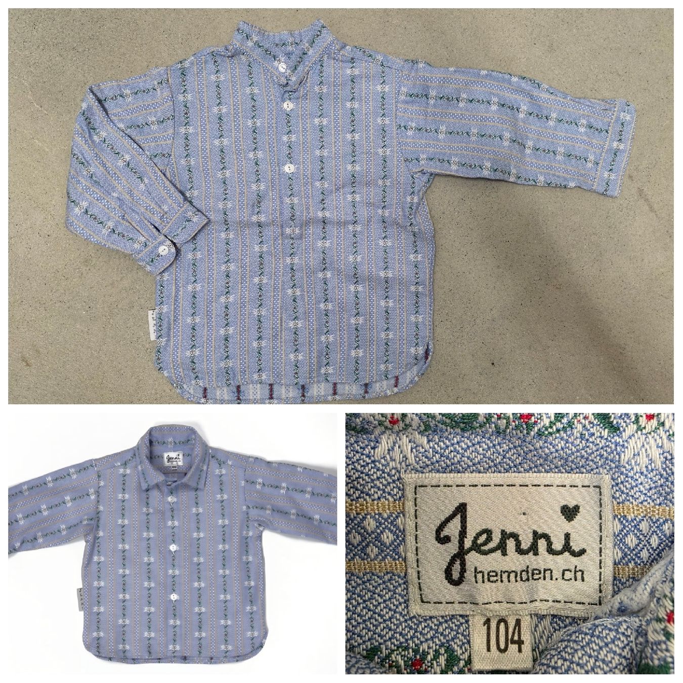 Camicie, T-shirt & Polo: Jenni Hemd Edelweiss Kinderhemd 104 – Nuovo (secondo la descrizione) da Zug venduto da bandita87 2