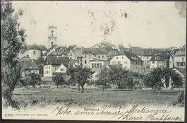 DELÉMONT Lith. Burgy Saint-Imier No. 4268 gel. 1906 Ambulant