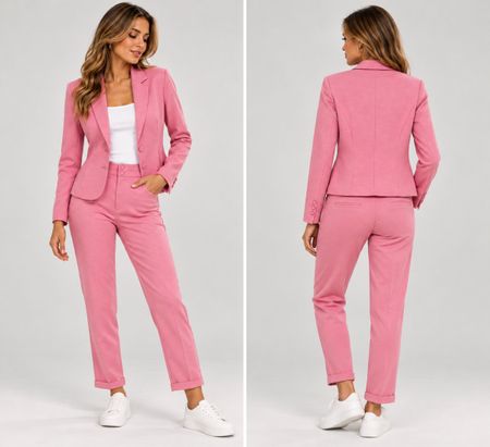 Freequent Anzug Set Blazer und Hose Pink Grösse M-neu