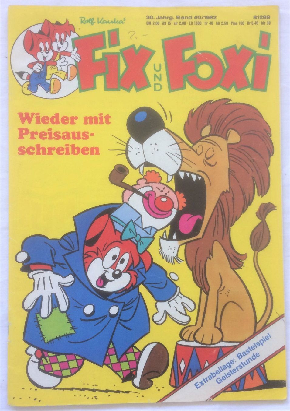 Fumetti: Fix und Foxi - Nr.40 - 1982 - inkl. Extrabeilage – Usato da Schaffhausen venduto da durruti