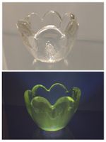 Glas für Kerzen ider Teelicht von Hergiswil Uranglas