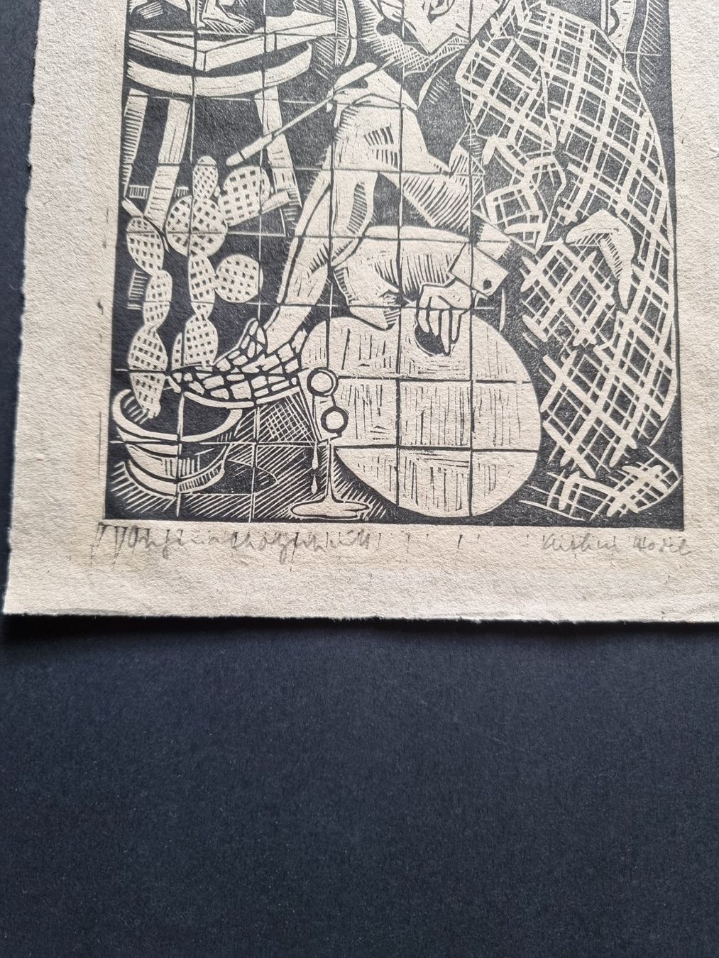 Xilografie: Künstler? HOLZSCHNITT – Usato da Gersau venduto da grafik-kunst 3