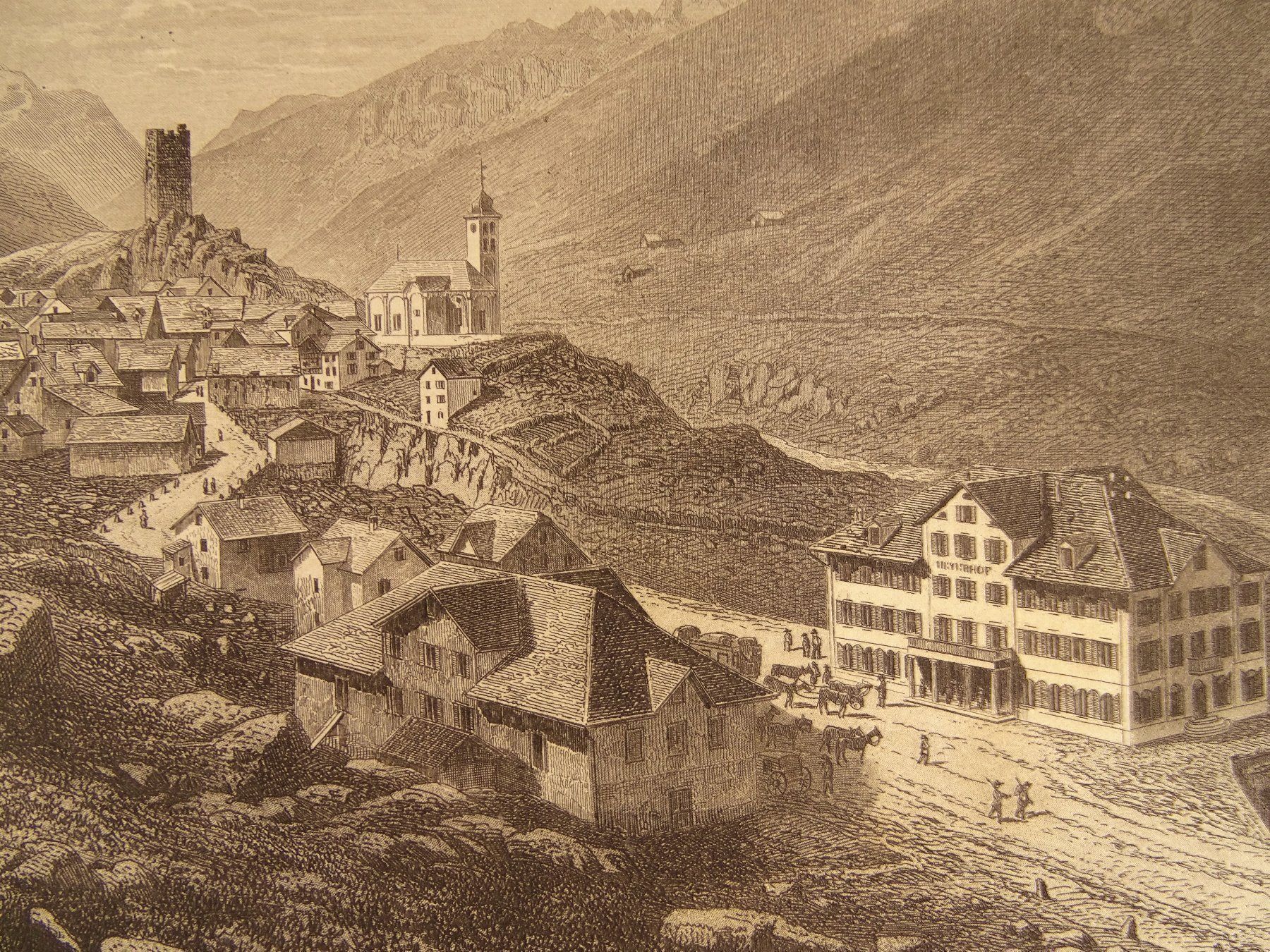 Incisioni: HOSPENTHAL, STAHLSTICH 1865 – Usato da Grüningen venduto da Kartensammler 3