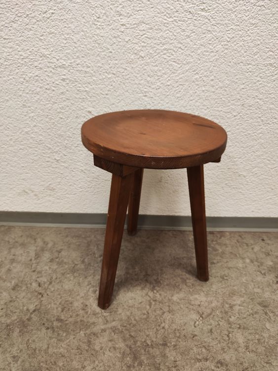 Schemel Hocker rund Massivholz Tanne | Kaufen auf Ricardo