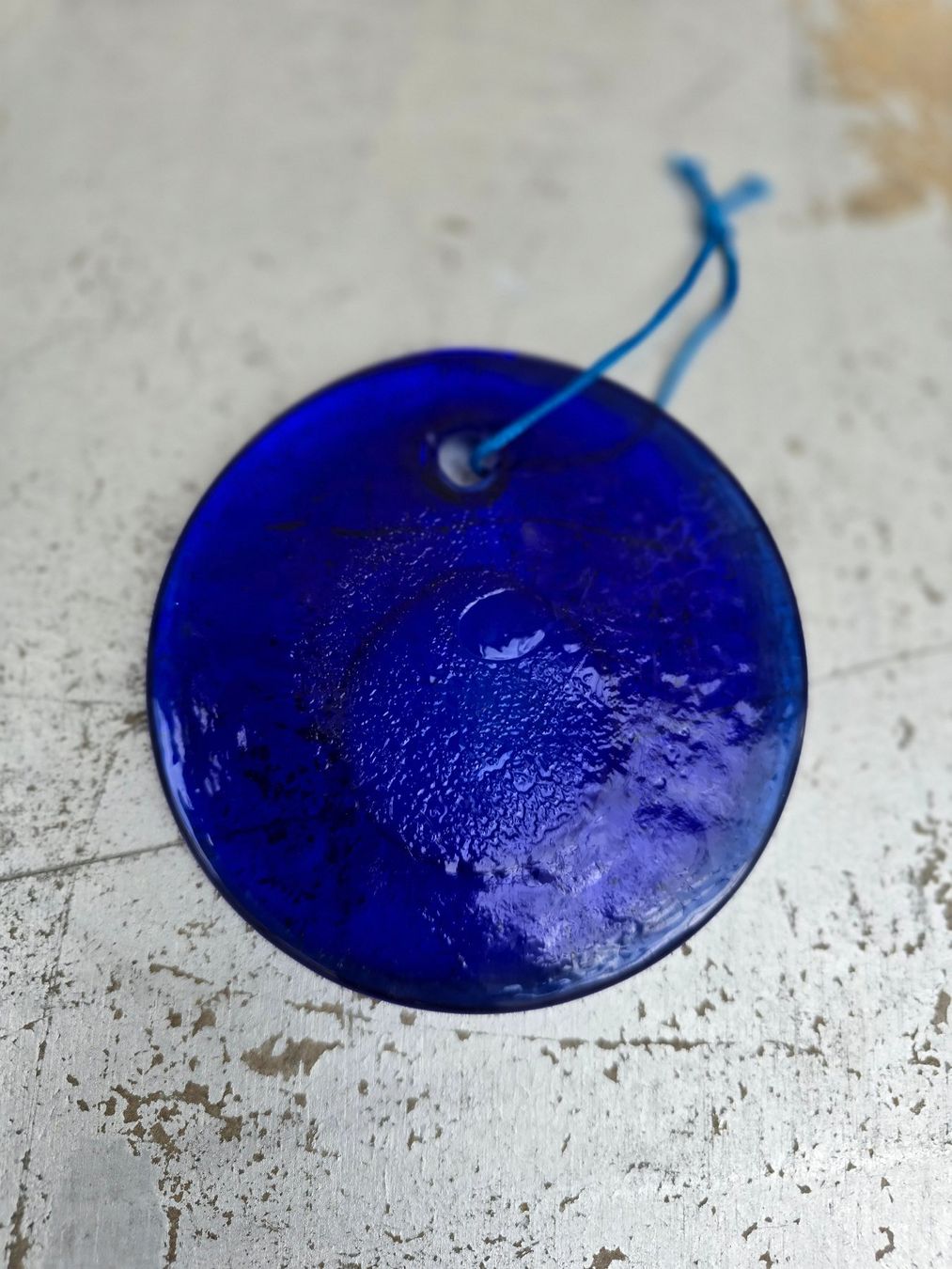 Bicchieri: Glas: Deko-Auge blau – Usato da Romanshorn venduto da Rachacha 2