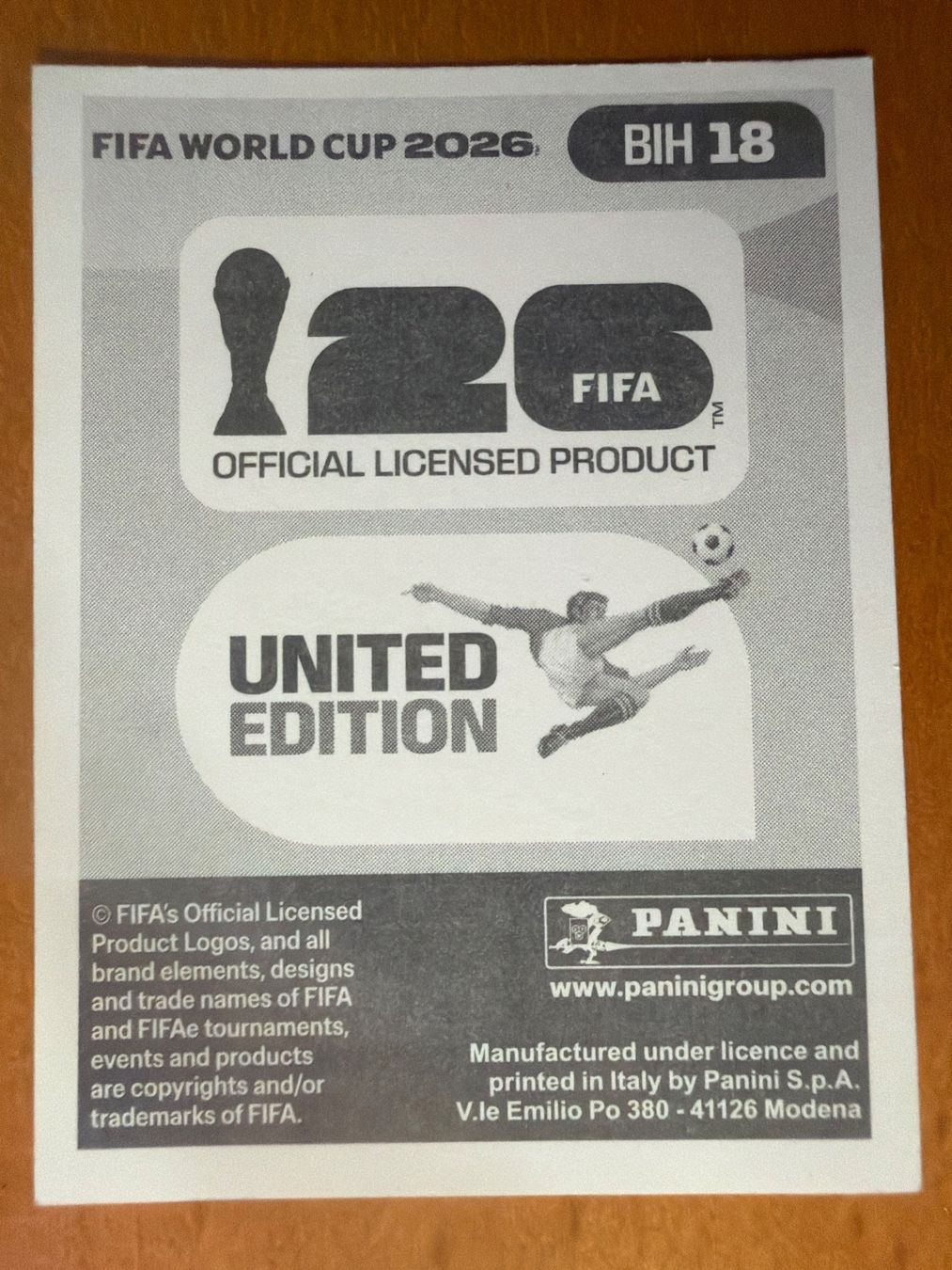 Panini Cartes à collectionner: Panini BIH18 – Neuf (Voir description) à Susten par Rechnun 1