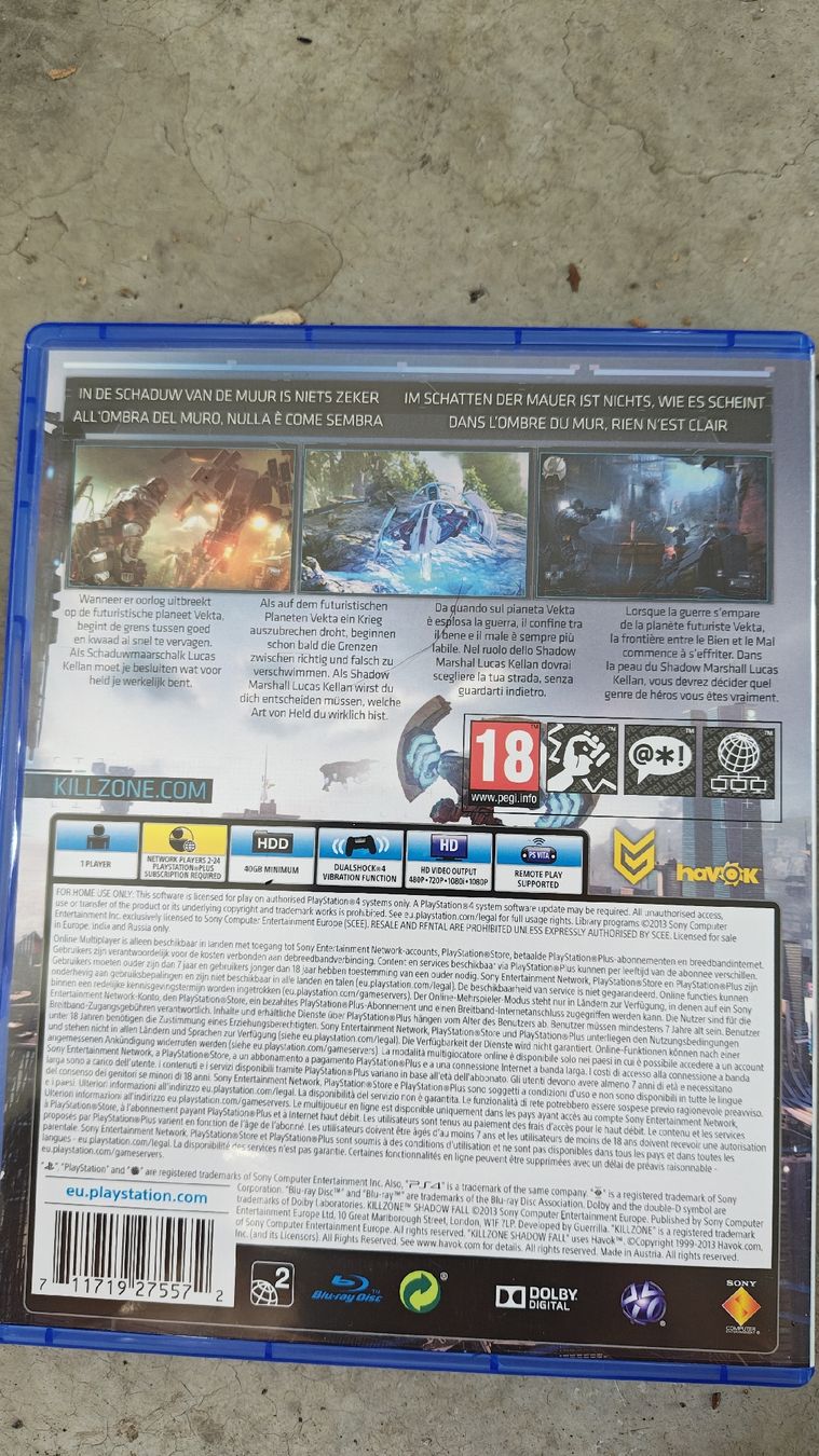 Giochi: Killzone Shadow Fall PS4 – Usato da Montagnola venduto da mattbert86 1