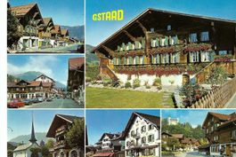Gstaad Berner Oberland, Karte mit 6 Bildern