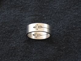 Ring Edelstahl Lilie / Wappenlilie
