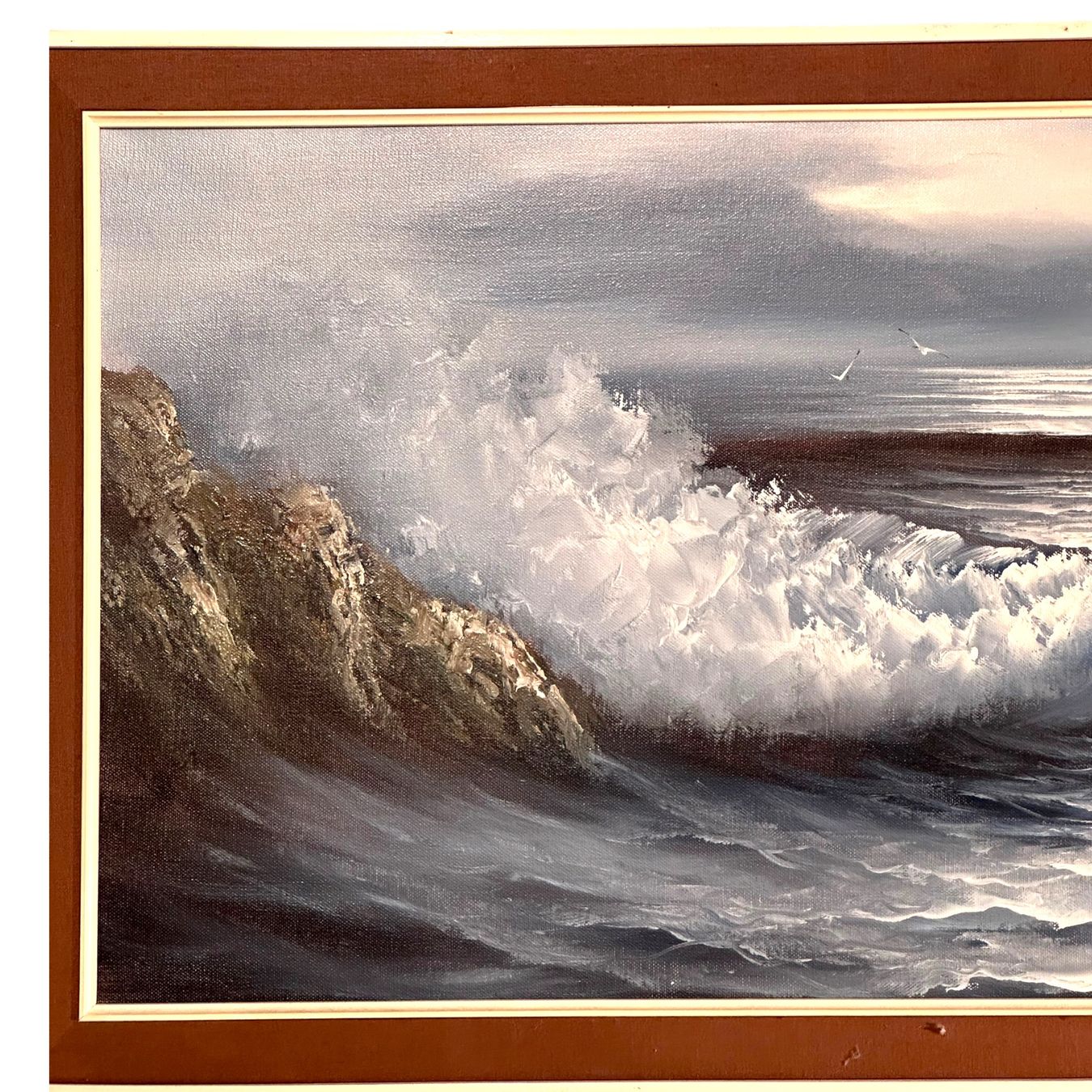 Gemälde: Superbe Large Oil Painting Deep Waves signed by Bruno – Gebraucht aus Lausanne von artnouveau04 1