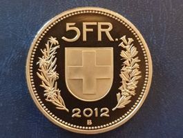5 Franken 2012 Top stgl!! Cu/Ni
