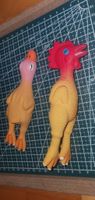 Quietschspielzeug Huhn und Ente Gummi Set, gockel & henne
