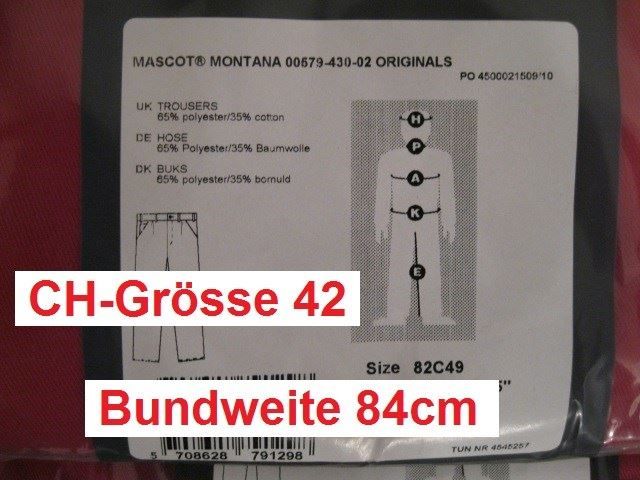 Pantaloni: Arbeitshose MASCOT Montana Gr. 42 rot, neu – Nuovo (secondo la descrizione) da Eschenbach SG venduto da brocarte 8