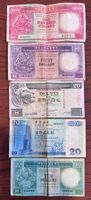 5 Banknoten Hongkong Dollar gebraucht verschiedene Werte