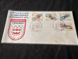 Olympia Brief Winterspiele 1976 Innsbruck Österreich