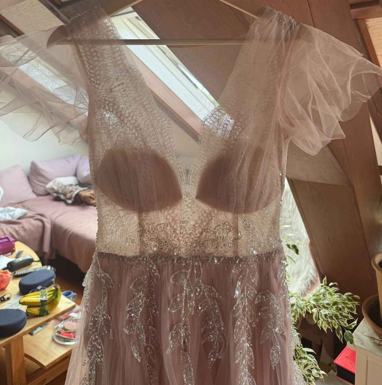 Kleider: Traumhaftes Abendkleid, Rosé mit Spitze, Grösse 36/S – Neu (gemäss Beschreibung) aus Herzogenbuchsee von SaRaDe77 5