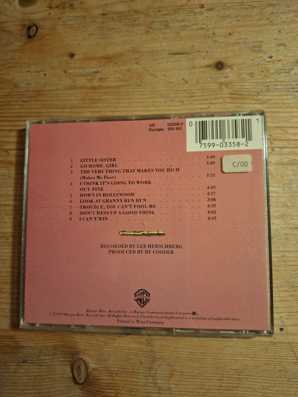 CDs: Ry Cooder "bop till you drop" – Gebraucht aus Schwarzenburg von Ralfi1 1