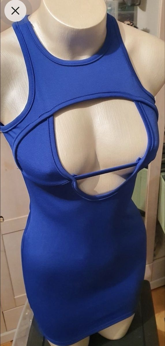 Kleider: Robe courte bleu  style découpéS – Neu (gemäss Beschreibung) aus Avry-sur-Matran von Anarda 1