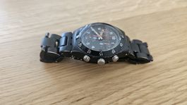 Swatch Chronograph Uhr Aluminium schwarz gebraucht