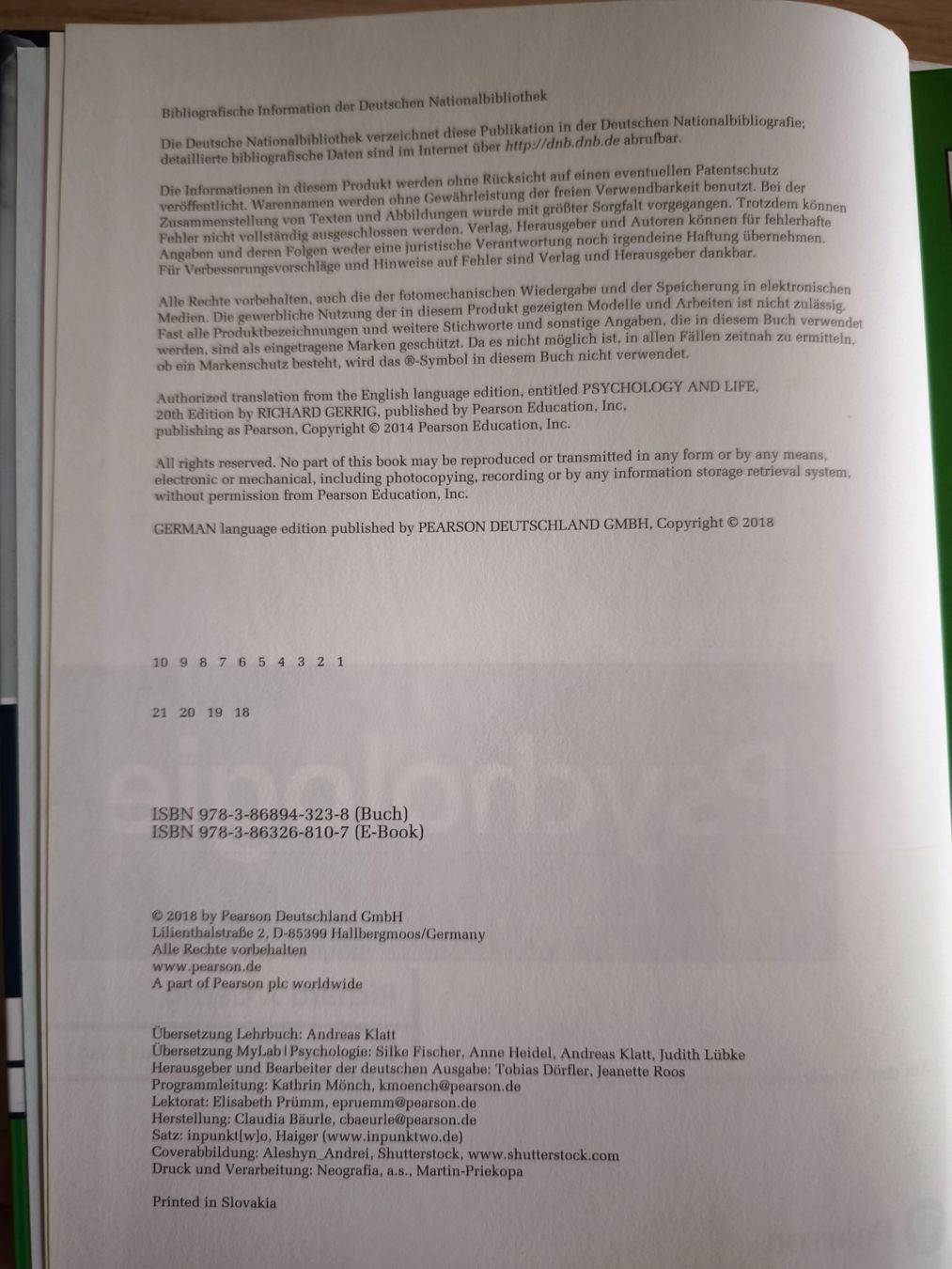 Libri: Psychologie - Richard J. Gerrig – Nuovo (secondo la descrizione) da Interlaken venduto da ekiram 2