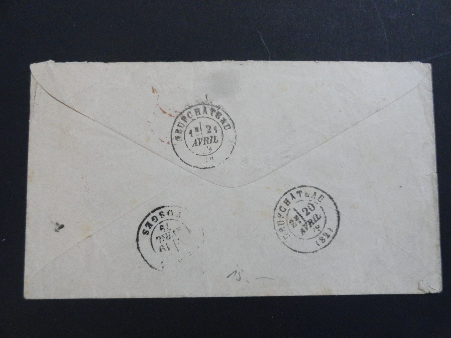 Tutti i francobolli: 1879, Brief von Sierre nach Frankreich – Usato da stäfa venduto da brandy66 3