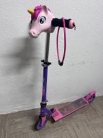 🛴 Schönes Trottinett mit Einhorn-Kopf und Schloss