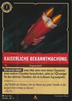 TCG Disney LORCANA URSULAS RÜCKKEHR 131 Kaiserliche Bekanntm