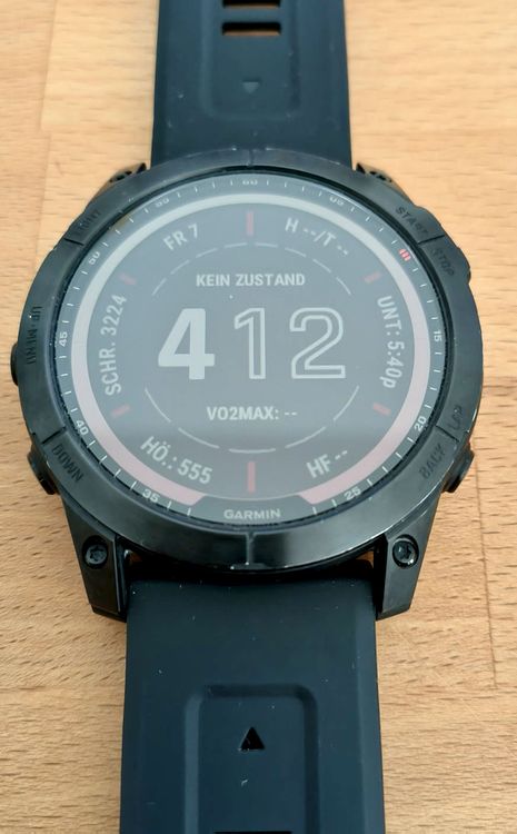 Garmin Fenix 7 Sapphire Solar - Montre Connectée Tactique Titanium - Cuir Noir - GPS, Musique, Solar