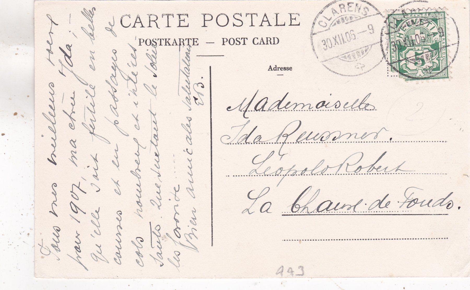 Cartoline postali: Montreux Gorges du Chauderon 1906 – Usato da Herisau venduto da Lisegrat2008 1