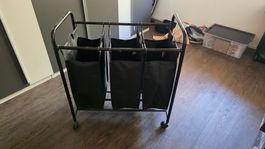 Wäschekorb Songmics Trolley 132l (3 Fächer)