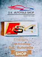 Audi S4 Emblem Schriftzug Logo aus Metall NEU in Rot/Chrom