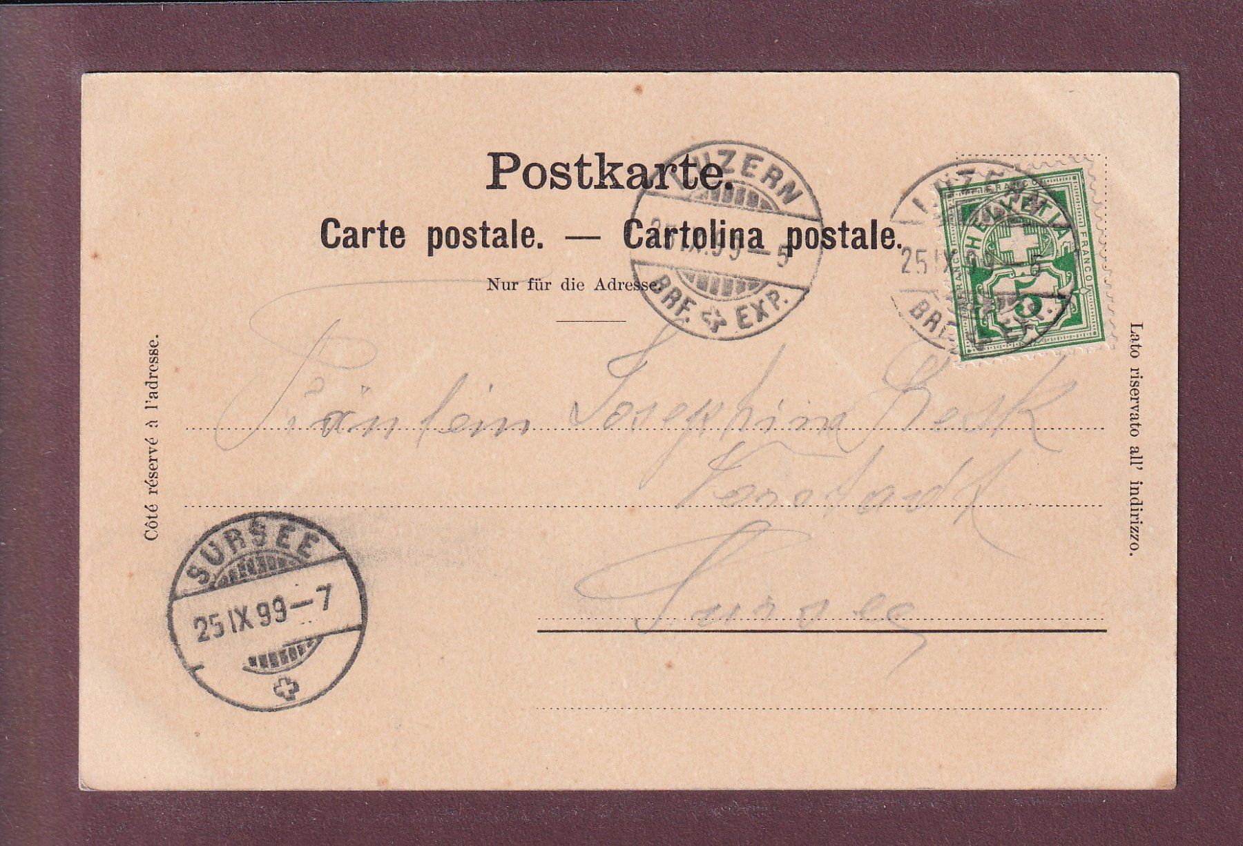Cartes postales: LUZERN - Seebrücke - 1899 – D'occasion à Pully par nicecards 1