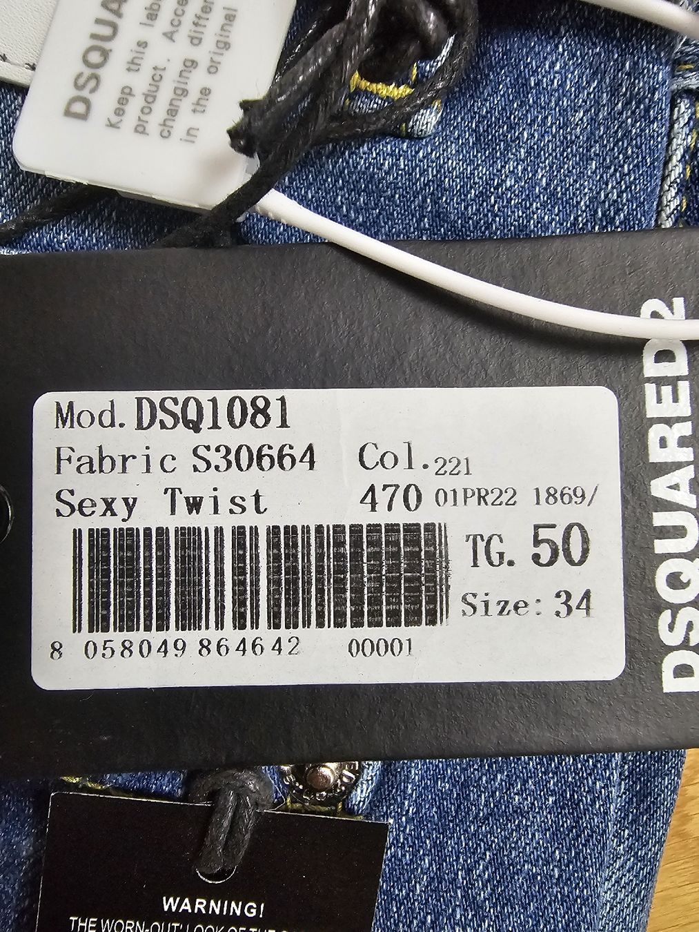 Dsquared2 Jeans: DSQUARED2 JEANS – Nuovo e nell'imballaggio originale da Bern venduto da Darmi 1
