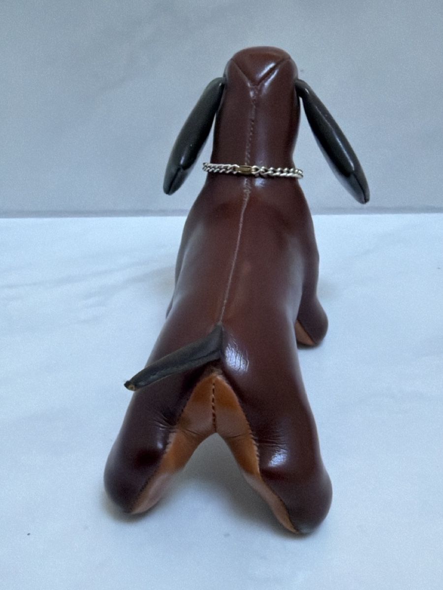 Statuette: Dackel, Hund Vintage, Leder. – Usato da Biberist venduto da Momo33 3